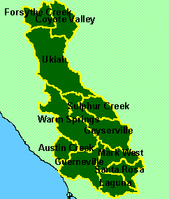 Russian River sub-basin map